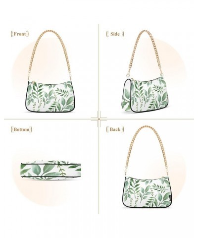 Flowers on White Women Hand Bag: Hobo, Tote, & Clutch Styles, Handbags Women Small Seamless Watercolor Leaves $12.18 Handbags