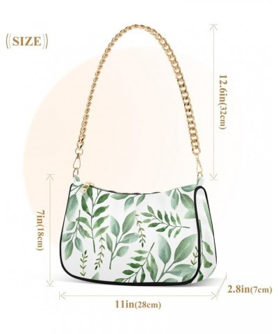 Flowers on White Women Hand Bag: Hobo, Tote, & Clutch Styles, Handbags Women Small Seamless Watercolor Leaves $12.18 Handbags