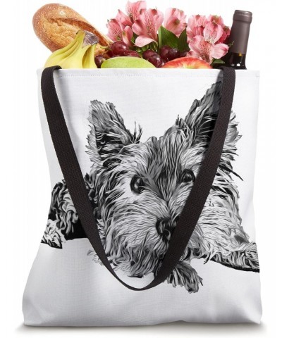 Yorkie Funny Yorkshire Terrier Black & White Popart Dog Gift Tote Bag $12.95 Totes