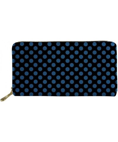 Clutch Evening Bag Cute Polka Dot Formal Handbag Simple Classy Purse for Women Black Navy Polka Dot $9.19 Evening Bags