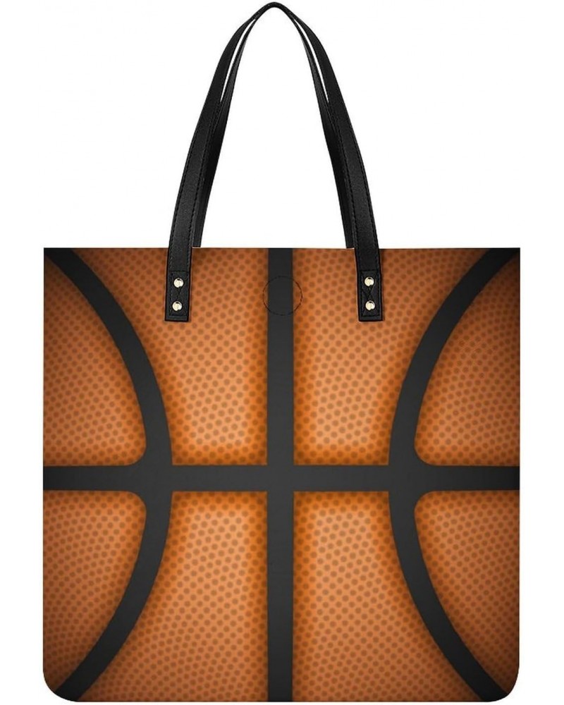 Basketball Background Printed Tote Bag for Women Fashion Handbag with Top Handles Shopping Bags for Work Travel $17.47 Totes