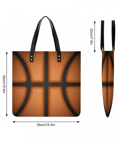 Basketball Background Printed Tote Bag for Women Fashion Handbag with Top Handles Shopping Bags for Work Travel $17.47 Totes