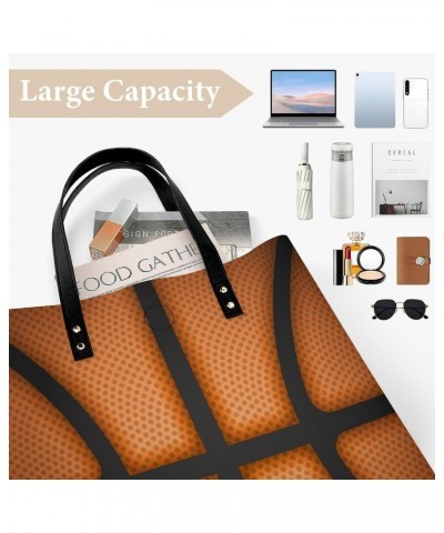 Basketball Background Printed Tote Bag for Women Fashion Handbag with Top Handles Shopping Bags for Work Travel $17.47 Totes