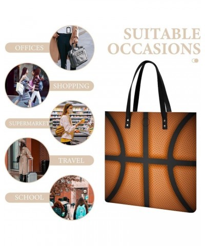 Basketball Background Printed Tote Bag for Women Fashion Handbag with Top Handles Shopping Bags for Work Travel $17.47 Totes