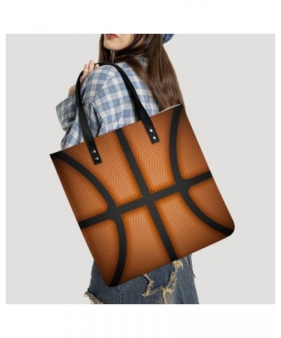 Basketball Background Printed Tote Bag for Women Fashion Handbag with Top Handles Shopping Bags for Work Travel $17.47 Totes