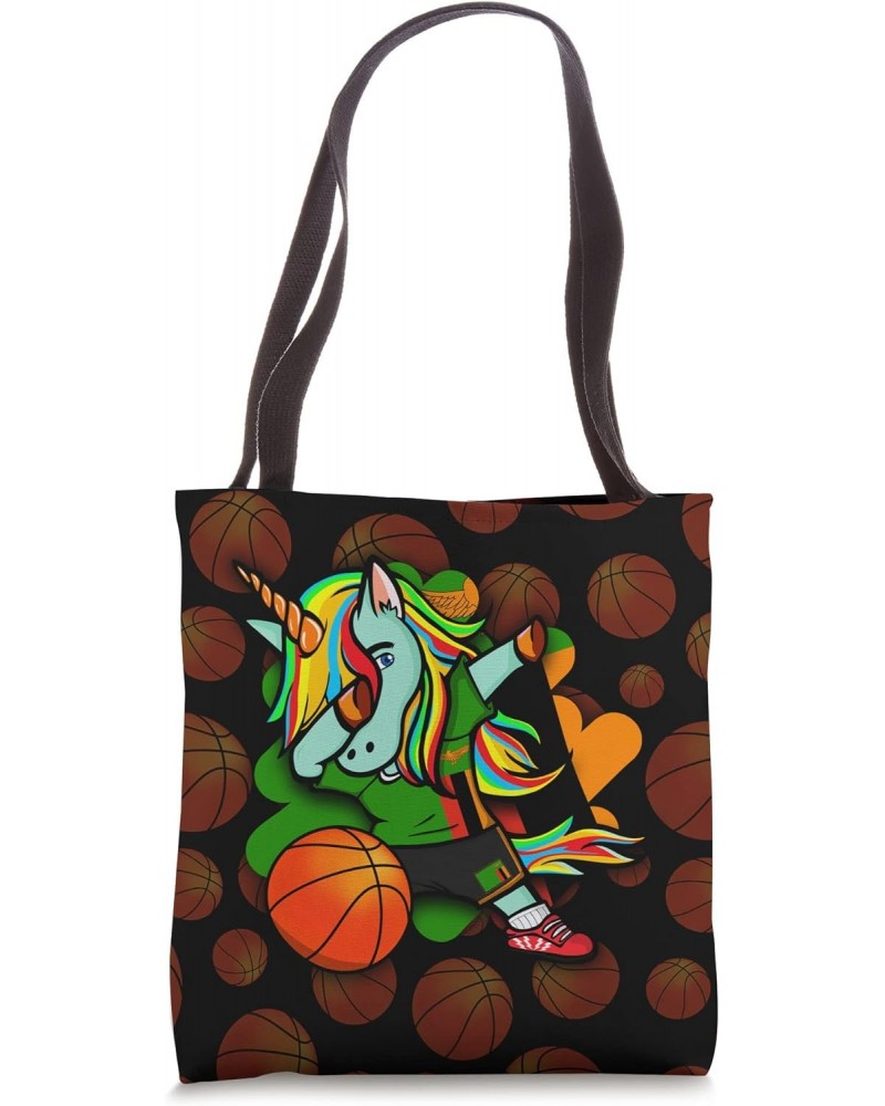 Dabbing Unicorn Zambia Basketball Fans Jersey Zambian Flag Tote Bag $13.45 Totes