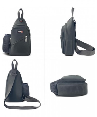 Crossbody Sling Bag for Walking Hiking Running Outdoors, Small Chest Bag for Women and Men Grey $10.00 Crossbody Bags