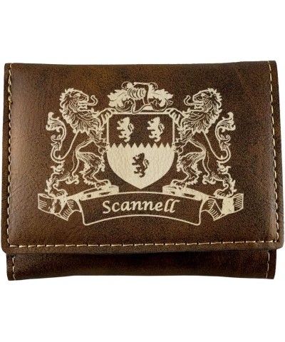 Scannell Irish Coat of Arms Rustic Leather Wallet $13.78 Wallets