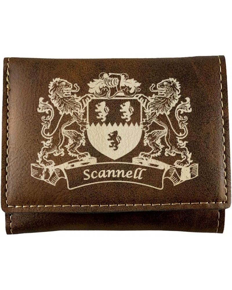 Scannell Irish Coat of Arms Rustic Leather Wallet $13.78 Wallets