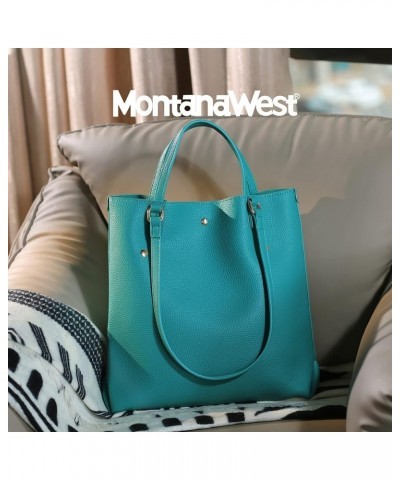 Tote Bag for Women Purses and Handbags Top Handle Satchel Bag Large Shoulder Handbag Turquoise $15.05 Hobo Bags