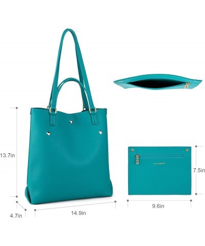 Tote Bag for Women Purses and Handbags Top Handle Satchel Bag Large Shoulder Handbag Turquoise $15.05 Hobo Bags