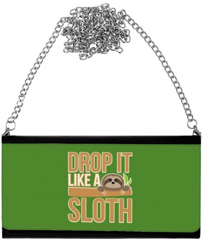 Drop It Like a Sloth Women's Wallet Clutch - Colorful Clutch for Women - Animal Print Women's Wallet Clutch $26.95 Clutches