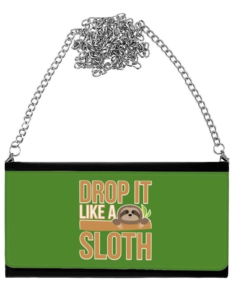 Drop It Like a Sloth Women's Wallet Clutch - Colorful Clutch for Women - Animal Print Women's Wallet Clutch $26.95 Clutches