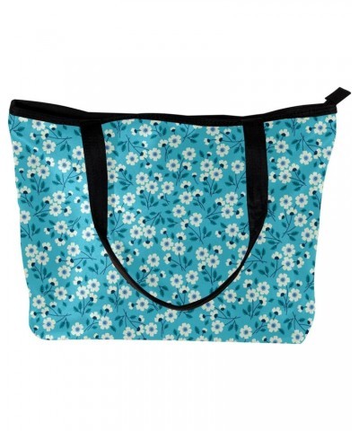 Handbag Cute Blue Floral Pattern Size: 11.8x4.1x15.4 inches storage bag Handbag $12.73 Handbags