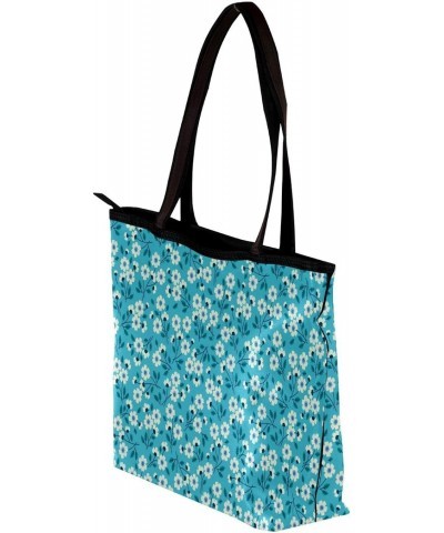 Handbag Cute Blue Floral Pattern Size: 11.8x4.1x15.4 inches storage bag Handbag $12.73 Handbags