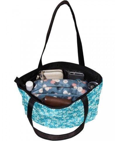 Handbag Cute Blue Floral Pattern Size: 11.8x4.1x15.4 inches storage bag Handbag $12.73 Handbags