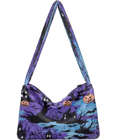 Art Mandala Abstract Women Shoulder Bag Tote, Book Bags for Women, Womens Outdoor Bag Cute Halloween on Purple-3 $11.74 Shoul...