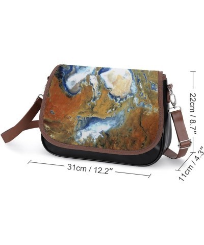 Fashion Crossbody Bags Women's Shoulder Bags Classic City Leather Satchels Hobo Bags High Altitude Lake Color1 $22.50 Crossbo...