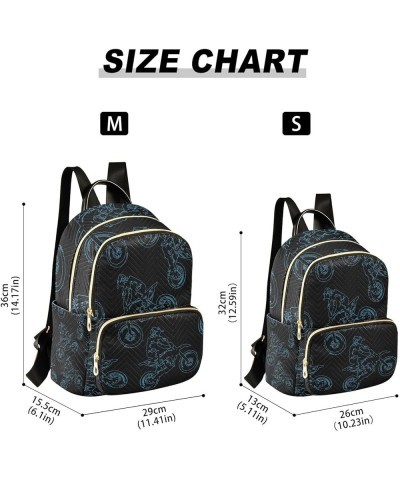 Women Backpack Motocross Grunge Black Blue Anti-Theft Travel Backpack with Luggage Belt Lightweight Handbag Lady Purse Roomy ...