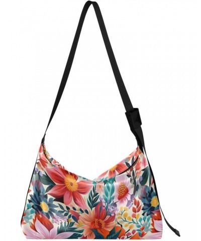 Flowers Floral Red Pink Crossbody Bag for Women Men with Adjustable Strap PU Leather Shoulder Hobo Purse Bag 20851455 $13.20 ...