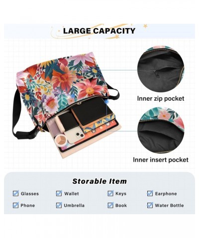 Flowers Floral Red Pink Crossbody Bag for Women Men with Adjustable Strap PU Leather Shoulder Hobo Purse Bag 20851455 $13.20 ...