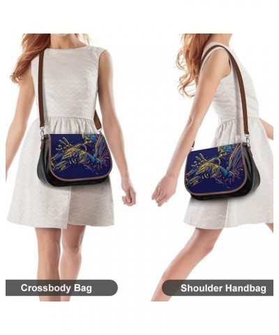 Printed Crossbody Bag Shoulder Bag PU Leather Women's Designer Satchels Motocross 65 Color10 $22.00 Hobo Bags