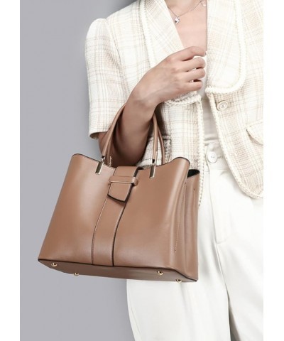 Women's Fashion Handbag PU Leather Shoulder Crossbody Bag Purse 2pcs Brown $18.47 Shoulder Bags