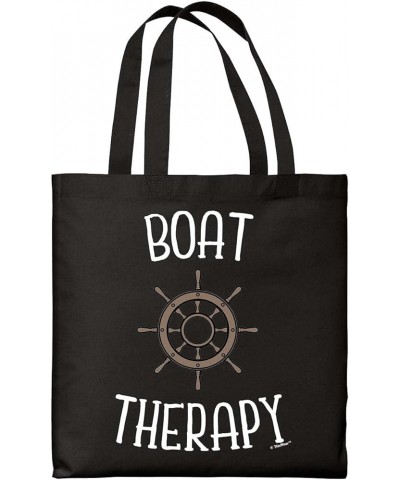 Boating Relief Canvas Tote Bag Full Black $9.24 Totes