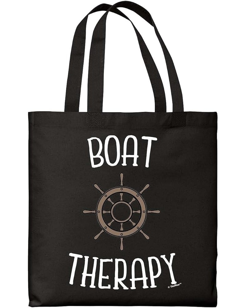 Boating Relief Canvas Tote Bag Full Black $9.24 Totes