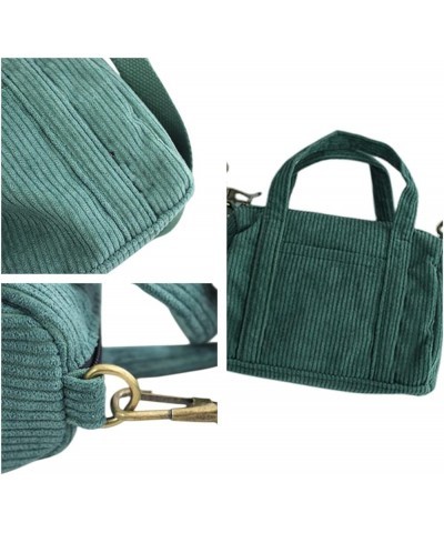 Mini Corduroy Crossbody Phone Purse Small Wallet Tote Bag Casual Shoulder Little Handbag for Women A-green $9.04 Totes