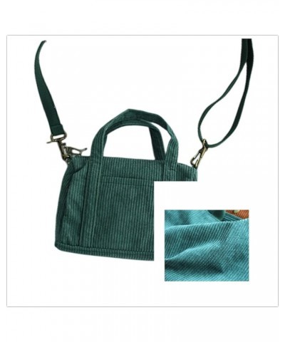 Mini Corduroy Crossbody Phone Purse Small Wallet Tote Bag Casual Shoulder Little Handbag for Women A-green $9.04 Totes