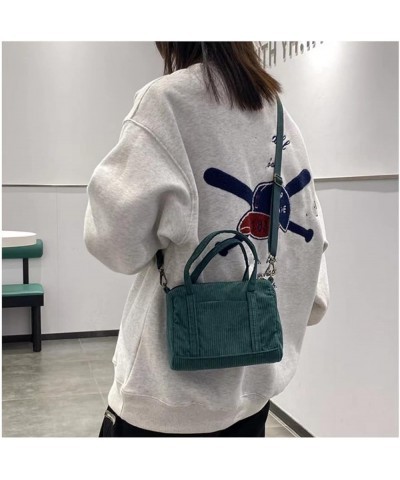 Mini Corduroy Crossbody Phone Purse Small Wallet Tote Bag Casual Shoulder Little Handbag for Women A-green $9.04 Totes