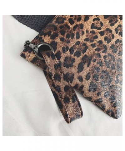 Leopard Handbag Wallet Purse Clutch Small Handbag Brown Leopard Grain $10.65 Clutches