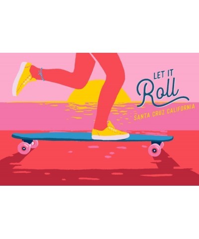 Santa Cruz, California, Life's a Ride Collection, Skateboarding, Let It Roll (36x54 Giclee Gallery Art Print, Vivid Textured ...