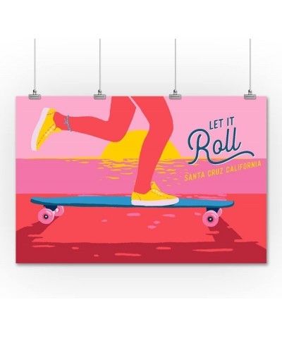 Santa Cruz, California, Life's a Ride Collection, Skateboarding, Let It Roll (36x54 Giclee Gallery Art Print, Vivid Textured ...