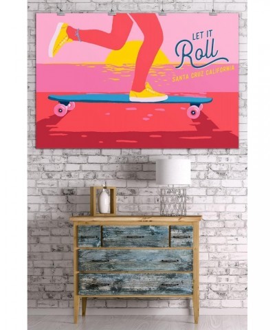 Santa Cruz, California, Life's a Ride Collection, Skateboarding, Let It Roll (36x54 Giclee Gallery Art Print, Vivid Textured ...