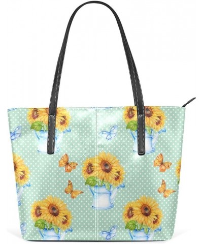 Handbags for Women Tote Bags with 11.08"(L) x 3.54"(W) x 11.02"(W) - Cute Birds Sunflower Cute Vintage $17.19 Totes