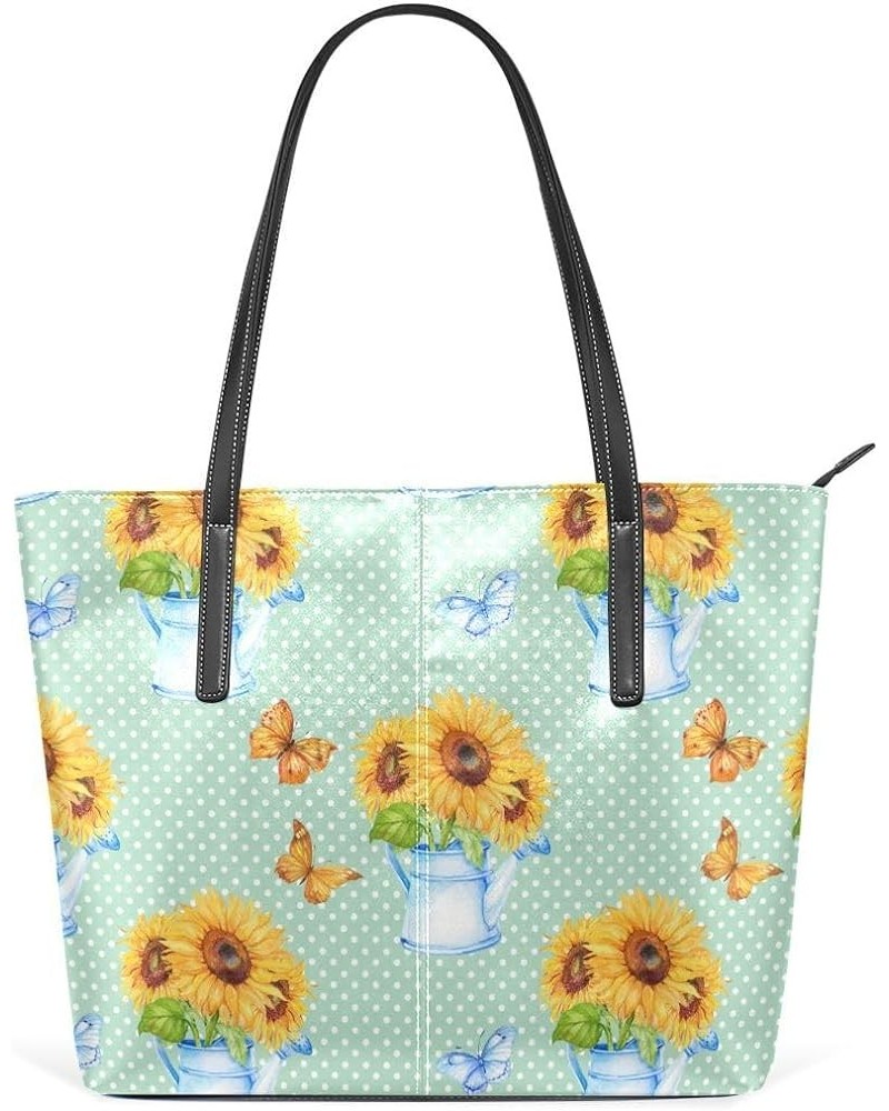 Handbags for Women Tote Bags with 11.08"(L) x 3.54"(W) x 11.02"(W) - Cute Birds Sunflower Cute Vintage $17.19 Totes