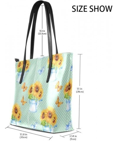 Handbags for Women Tote Bags with 11.08"(L) x 3.54"(W) x 11.02"(W) - Cute Birds Sunflower Cute Vintage $17.19 Totes