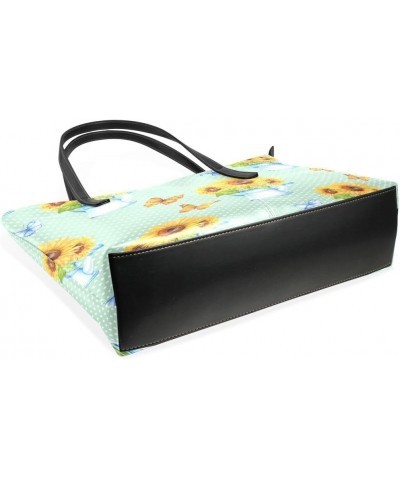 Handbags for Women Tote Bags with 11.08"(L) x 3.54"(W) x 11.02"(W) - Cute Birds Sunflower Cute Vintage $17.19 Totes