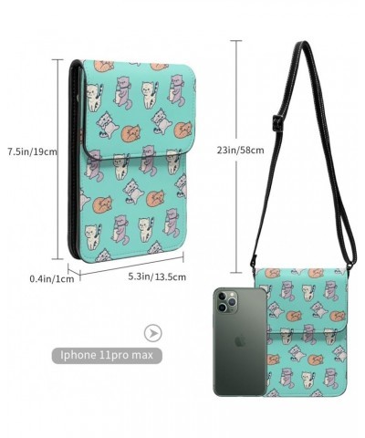 Womens Crossbody Bags Cute Cats Pattern Phone Bag Wallet Purses Adjustable Strap Cute Cats Pattern (8) $13.74 Crossbody Bags