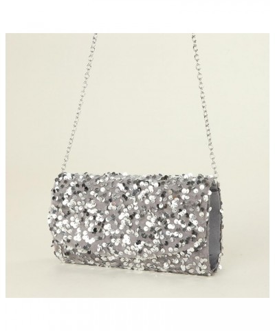 Beaded Sequins Money Purse Bling Purses Sequin Purse Evening Clutch Crossbody Shoulder Handbag for Party Prom Wedding Silver ...