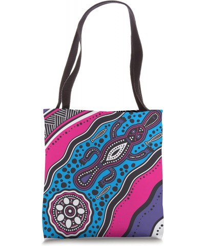 Neo Traditional Australian Aboriginal Art Platypus Tote Bag $14.75 Totes