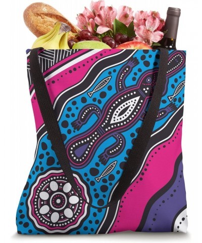 Neo Traditional Australian Aboriginal Art Platypus Tote Bag $14.75 Totes