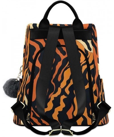 Leopard Skin with Giraffe Anti Theft Backpack Purse for Women Fashion Travel Bags with Pompom Leopard Skin With Giraffe $18.0...