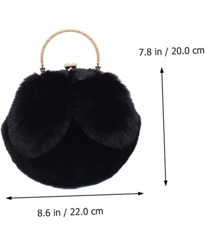 2 Pcs Plush Rabbit Ears Shoulder Tote Purse for Women Plush Rabbit Shoulder Bags Body Cross Bag for Women Shoulder Tote Bag W...