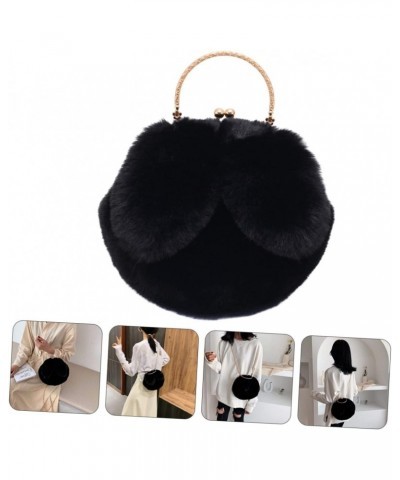 2 Pcs Plush Rabbit Ears Shoulder Tote Purse for Women Plush Rabbit Shoulder Bags Body Cross Bag for Women Shoulder Tote Bag W...