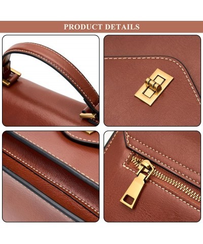 Vintage Top Handle Satchel Bags for Women Genuine Leather Flap Messenger Shoulder Bags Square Handbags and Purses Green $47.0...