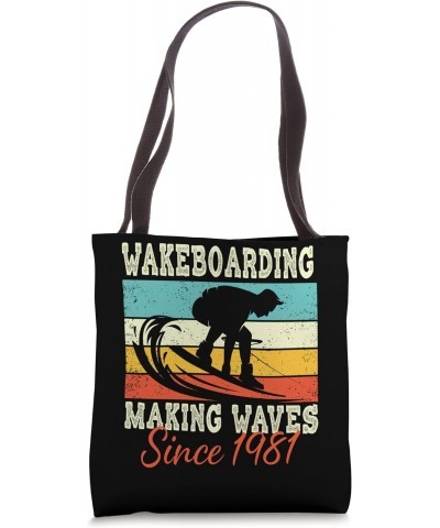 Wakeboarding since 1981 Vintage Wakeboard Tote Bag $13.88 Totes