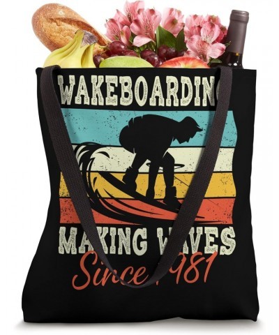 Wakeboarding since 1981 Vintage Wakeboard Tote Bag $13.88 Totes